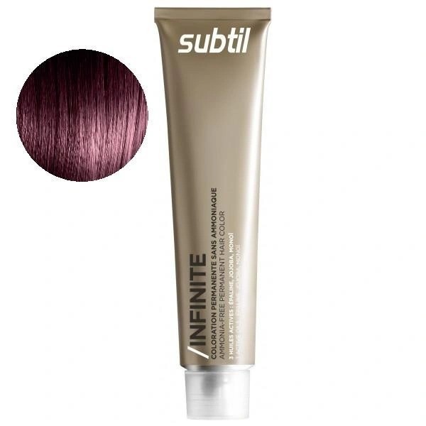 Coloration permanente sans ammoniaque de la marque Subtil produit Infinite N°4.65 Châtain rouge acajou 60 ML