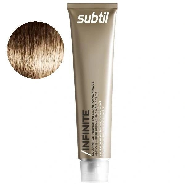 Coloration permanente sans ammoniaque de la marque Subtil produit Infinite N°7.00 Blond intense 60 ML