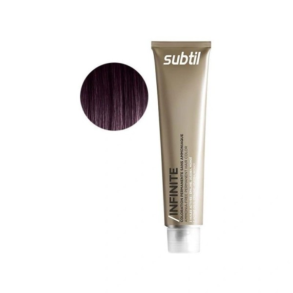 Coloration permanente sans ammoniaque de la marque Subtil produit Infinite N°5.26 Chatain clair violet rouge 60 ML