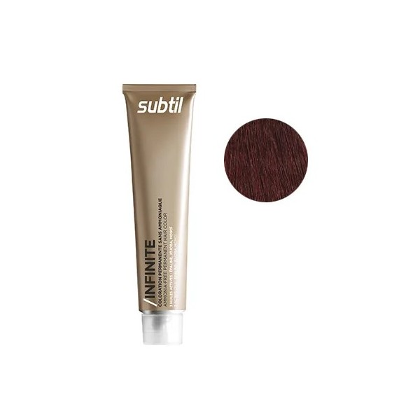 Coloration permanente sans ammoniaque de la marque Subtil produit Infinite N°5.66 Châtain clair rouge profond 60 ML