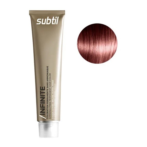 Coloration permanente sans ammoniaque de la marque Subtil produit Infinite N°6.66 Blond foncé rouge profond 60 ML