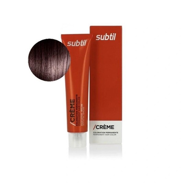 Coloration permanente de la marque Subtil Crème produit N°4.45 Châtain cuivré acajou 60 ML