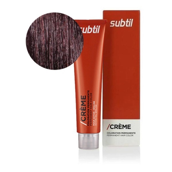 Coloration permanente la marque Subtil Crème produit N°5.62 Châtain clair rouge irisé 60 ML