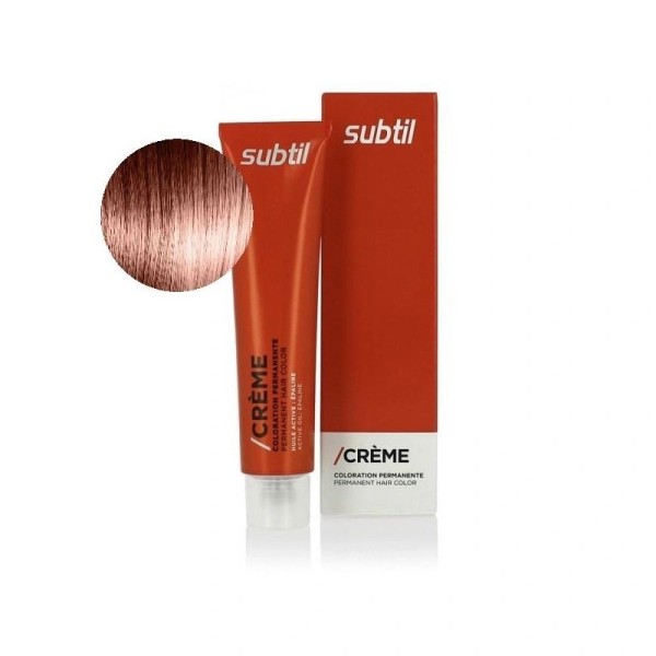 Coloration permanente de la marque Subtil Crème produit N°6.35 Blond Foncé Doré Acajou 60 ML