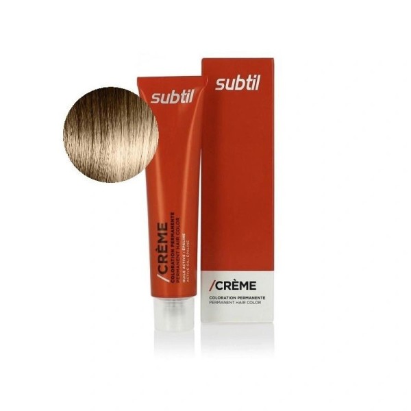 Coloration permanente de la marque Subtil Crème produit N°7.12 Blond cendré irisé 60 ML