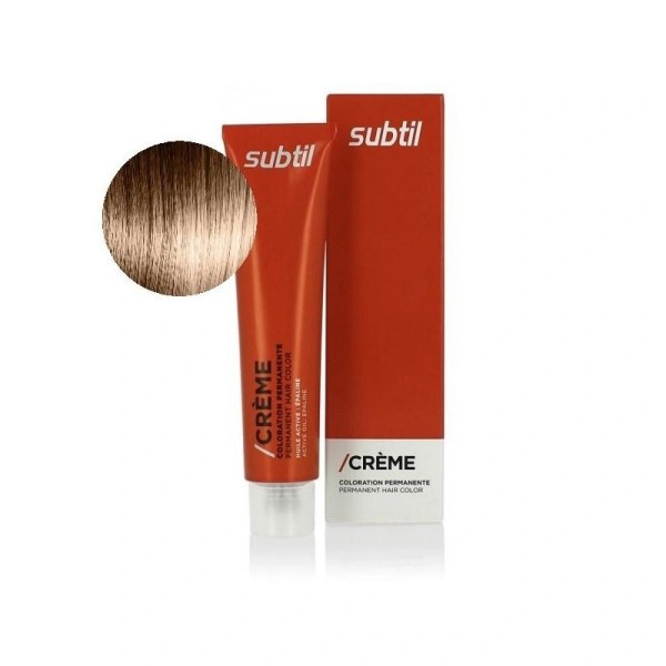 Coloration permanente de la marque Subtil Crème produit N°7.24 Blond irisé cuivré 60 ML