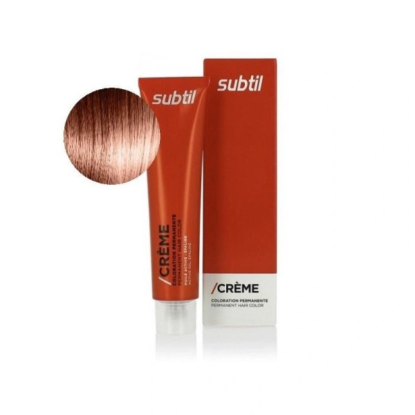 Coloration permanente de la marque Subtil Crème produit N°7.35 Blond doré acajou 60 ML