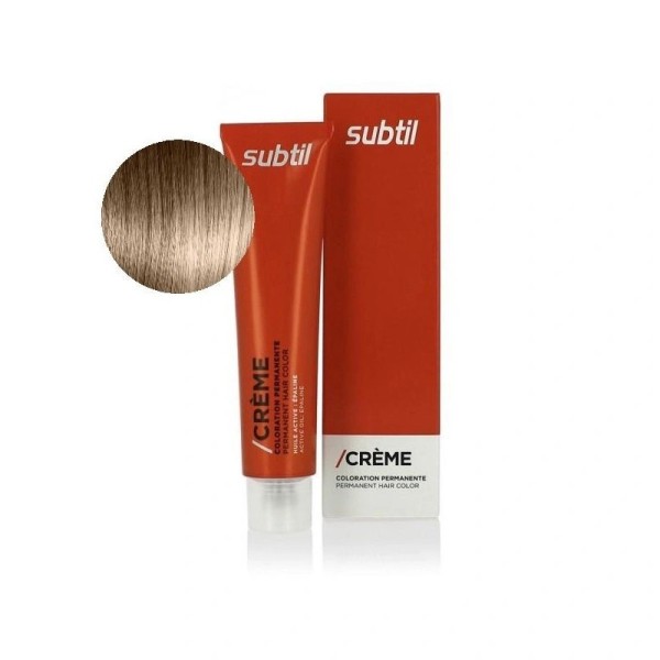 Coloration permanente de la marque Subtil Crème produit N°8.17 Blond clair cendré marron 60 ML