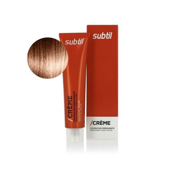 Coloration permanente de la marque Subtil Crème produit N°8.34 Blond clair doré cuivré 60 ML