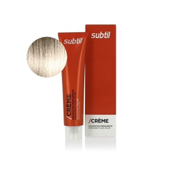 Coloration permanente de la marque Subtil Crème produit N°10.12 Blond clair clair cendré irisé 60 ML