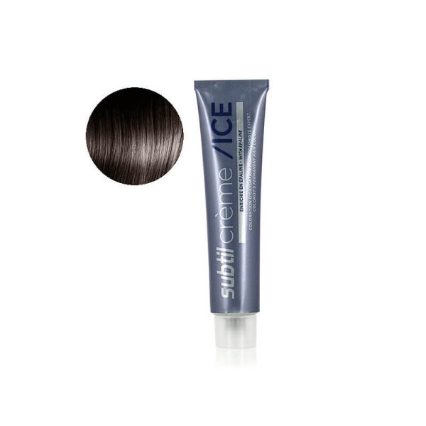 Coloration permanente fondamentales froides de la marque Subtil produit Crème ICE N°5 Châtain clair 60 ML