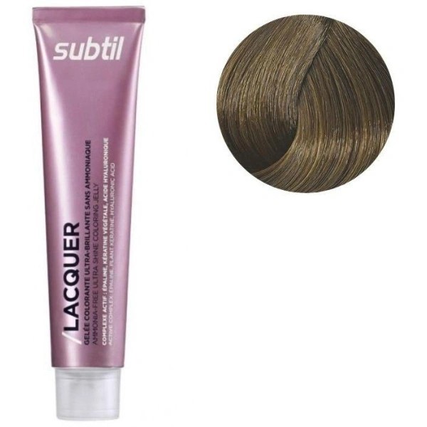 Coloration ton sur ton sans ammoniaque de la marque Subtil produit Lacquer n°7.3 Blond doré 60ML