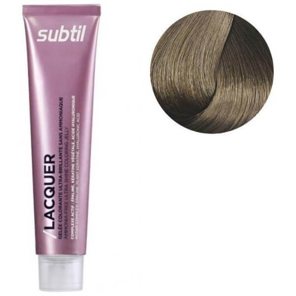 Coloration ton sur ton sans ammoniaque de la marque Subtil produit Lacquer n°8.8 Blond clair beige 60ML