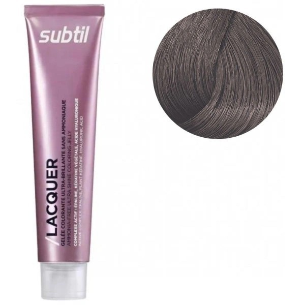 Coloration ton sur ton sans ammoniaque de la marque Subtil produit Lacquer n°8.11 Blond clair cendré 60 ML